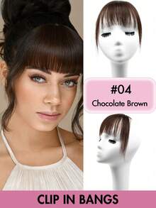 Wispy Clip-In Bangs Human Hair Natural Straight Bangs Hair Pieces Real Forehead Coverage Seamless Bangs For Women Daily Commute Party Wedding Style Multi-Color Optional Reusable Dyeable Easy Apply Soft And Shiny Autumn Travel Festival Christmas - Multicolor - View 14
