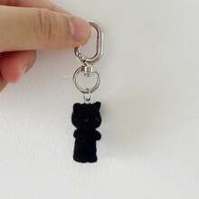 1pc Animal Cat & Deer Cute Elegant ABS Plastic (ABS Resin) Keychain Pendant Accessory Winter Christmas Holiday Decoration Ornament - Multicolor - View 4