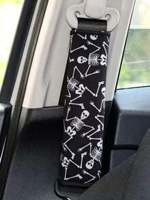 1/2pcs Dancing Skeleton Print Car Seat Belt Shoulder Pad Halloween Theme - A - View 14