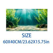 Aquarium Underwater Background, Fish Tank Sticker, Suitable For Freshwater/Saltwater Fish Tank, Shrimp, Aquarium Decoration Vinyl Mural, Removable Without Residue - A - View 109