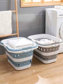1pc Foldable Large Capacity Laundry Basket - Waterproof Laundry Basket Storage Tool Suitable For Dormitory, Bedroom, Bathroom - Convenient And Practical,Laundry Basket,Washing Basket,Laundry Bag,Room Decration,Home Accessories,Holiday Essential - View 10