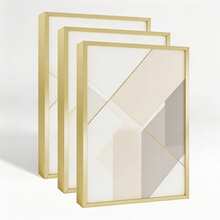 Mosearon 1 cái/2 cái/3 cái/4 cái Khung ảnh phẳng hợp kim nhôm 30x40cm, khung trang trí A3, khung ảnh nghệ thuật trang trí nhà hiện đại A4, khung ảnh trang trí hợp kim nhôm đen thời trang tối giản, khung ảnh đơn giản nhẹ chống mốc chắc chắn không kèm tấm lót - vàng - Xem 1