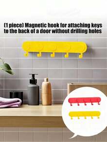 1pc Creative Magnetic Building Block Hook, Strong Load Bearing, High Decorative Value, Can Be Used As Door Hook/Key Hook/Clothes Hook, Suitable For Home Storage And Various Scenarios, Cute And Practical Home Storage Tool - View 9