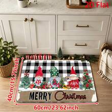 1/2/3pcs Christmas Theme Kitchen Rug, Flannel Kitchen Mat, Soft Comfortable Absorbent Non-Slip Machine Washable With Non-Slip Backing, Suitable For Multiple Scenes: Entryway, Living Room, Bedroom, Kitchen, Dining Room, Bathroom, Laundry Room, Hallway, Christmas Holiday Home Decor - Multicolor - View 15