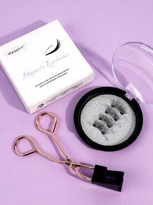 MAANGE 1對磁吸假睫毛，附 applicator 貼敷器，半截式貓眼睫毛，自然纖細，無需黏著劑，舒適全天佩戴，防水可重複使用，拉長眼尾、放大眼睛，便攜式返校化妝工具 - 半眼睫毛 - 查看 9