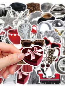 50PCS, The Silver Millennium Mobile Phone Stickers, PVC Material, Scrapbook Supplies, Creative And Aesthetic Design Sticker, Suitable For Mobile Phone Cases, Tablets, Laptops, Suitcases, Cars, Notebooks, Helmet, Guitar, Skateboard, Storage Box, Computer, - Multicolor - View 10