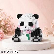 Cute Panda Mini Building Blocks Set, Micro Particle DIY Assembly Toy, Desktop Decoration, Children & Adult Holiday Birthday New Year Gift, Exquisite Small Gift - Panda - View 11