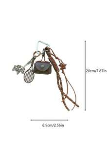 Yogodlns Leopard Print Mini Purse Keychain Bag Pendant Accessories For Backpack Maillard Horse Charm Decor Accessories Multipurpose Braided Rope Keychain - Multicolor - View 10