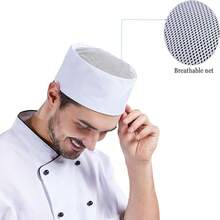 Nanxson 1 buah Topi Koki Unisex, Topi Koki Masak Jaring Bernapas yang Dapat Diatur, Topi Kerja Pelayan Restoran Hotel, Topi Pengering Rambut Kamar Mandi, Dapat Digunakan Kembali dan Dicuci - MultiWarna - View 8