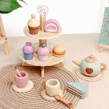 Children's Pretend Play Dessert Afternoon Tea Set, Realistic Kitchen Model, Parent-Child Interactive Educational Toy - Multicolor - View 1
