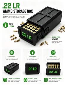 Tactical Style.22 LR Bullet Portable Drawer Organizer, Tactical Shooting Range Bag Organizer, Quick Magazine Retrieval, Creative Gift For Boyfriend'S Birthday, Outdoor Hunting Essential Accessory, Christmas Men'S Gift - Multicolor - View 5