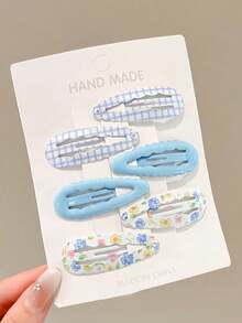 60/36/24/12 Pcs Multi-Color Printed Hair Clips Set, Cute Y2K Hair Accessories, Sweet Patterned Hair Clips For Girls & Women, Daily Wear&Party - Multicolor - View 6