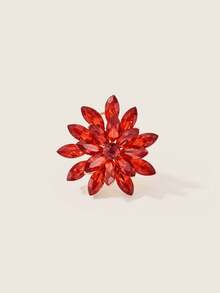 Valisandre 1pc Fashionable Luxury Minimalist Flower Open Ring, Daily/Party/Wedding Wear Valentines,Mom,Mother,Mother's Day,Gift - 2 - View 6
