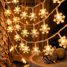 1pc 1.5/3/6m Indoor Decoration Snowflake Light String,Battery Power Supply,Christmas Room Decor, Bedroom Decor, Wall Decor And Desktop Decor Snowflake Light String,Christmas Party, Christmas Tree Decoration Light String,Winter Decor Snowflake Lights - Snowflake - View 12