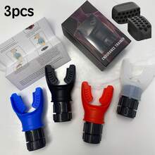 3pcs Adjustable Resistance Facial Trainer + Jaw Muscle Ball Set, Resistance Breathing Trainer With Jaw Muscle Exerciser, Resistance Training For Lung Function Improvement And Endurance Training, High-Quality Fitness Equipment, Unisex, Suitable For Gym, Home And Outdoor Workout - Multicolor - View 2