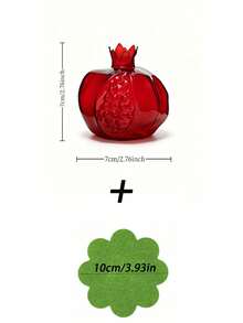 Handmade Japanese Glass Vase Suitable For Hydroponic Mini Water-Grown Flowers, Retro Modern Minimalist Cylinder Vase With Geometric Round Shape, Small Pomegranate Flower Holder For Desktop Table Centerpiece, Decor Glass Vessel - Multicolor - View 7