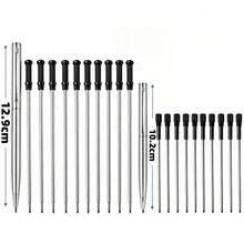 Metal Ballpoint Pen Set, 1 Long & 1 Short Stainless Steel Retractable Pens With Matching Long & Short Replacement Pen Refills, Smooth Writing Silver Metal Pens For Business Office Gift - Pens With Refills - View 6