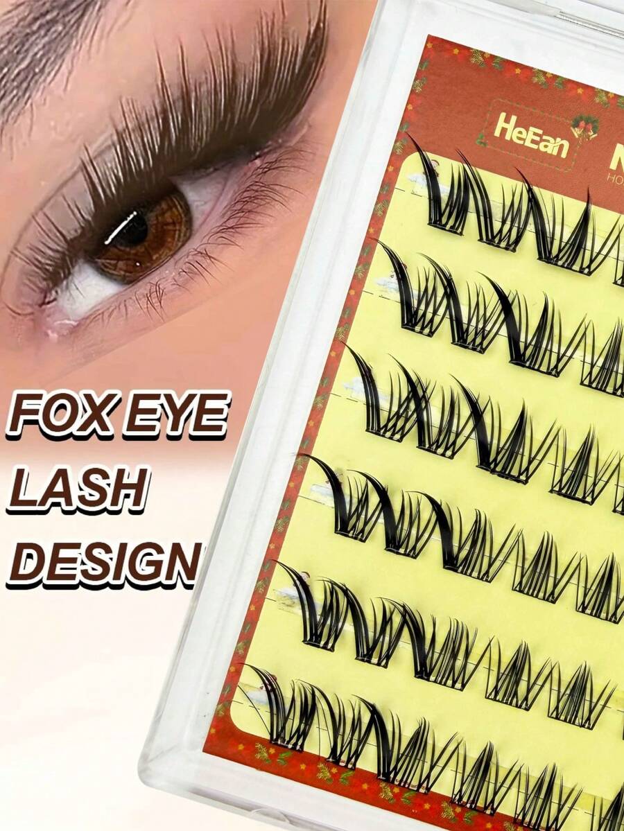 HeEan 60‑Cluster Small Butterfly Self‑Adhesive Eyelashes. Boasting A Natural Finish And Reusable Quality, These Lashes Are Easy To Apply And Ideal For Everyday Looks. - View 1