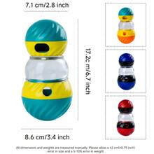 Adjustable Snack Dispenser Interactive Dog Toy - Puzzle Toy Suitable For All Breeds, ABS Material Puppy Brain Development Activity, Snack Dispenser For Cognitive Stimulation & Boredom Relief, Ideal Gift For Puppy Training Games - Teal Blue - View 3