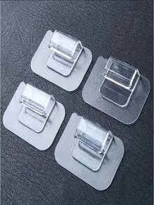 25 Pack Heavy-Duty Waterproof Outdoor Light Hooks With Adhesive Strips - Clear Square Adhesive Backing, -Free Installation For String Lights, Christmas/For Halloween/Thanksgiving Decorations, Compatible With, Edison, - Multicolor - View 4