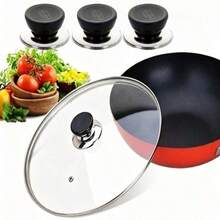 5/10/15pcs Heat-Resistant Pot Lid Replacement Handles, Stainless Steel Base, Universal Glass Lid Accessories For Wok, Frying Pan And Home Cookware - View 11