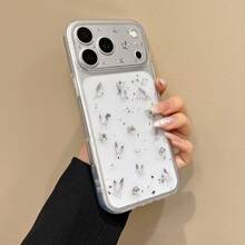 Luxury Star Diamond Blue Butterfly Phone Case, Soft Shell Anti-Drop Non-Yellowing, Summer New Fashion Versatile Women's Style, Full Coverage Protective Case, Luxury Sparkling Versatile, Suitable For 18 Pro Max/18 Pro/18/Duo/17/Air/16/15/14/13 Series - Clear - View 3