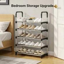 1pc 3-Tier Or 5-Tier Shoe Rack Storage Organizer, Large Capacity Shoe Storage Rack, Space-Saving, Suitable For Entryway, Hallway, Closet, Dorm, Easy To Assemble, Home Shoe Rack - View 9