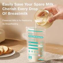MAMIJOY 10pcs/30pcs/100pcs Breast Milk Storage Bags, 150ml Breastmilk Storage Bags With Spout, Self-Standing Bags, Space-Saving, Portable - Multicolor - View 4