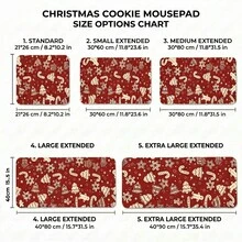 Winter Holiday Christmas Theme Pattern Extra Long Gaming Mouse Pad And Desk Mat Set, Non-Slip Durable Rubber Bottom, Smooth Surface, Suitable For PC Laptop Office Home, Abstract Art Decor, Back To School Supplies - A - View 5