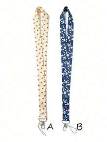 1pc Daisy Pattern Lanyard, Student ID Card Holder Lanyard, Key Chain Strap For School - Multicolor - View 15