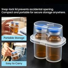 2/6PCS Ultra Mini Portable Travel Storage Boxes, 3ml Small Bottle Storage, Home Portable Medicine Bottle Storage Organizer - 3ml - View 4