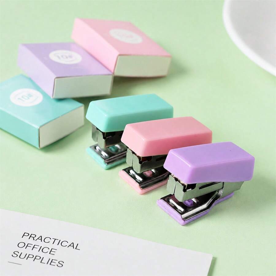 1 Set Stapler And Staples, Cute Desktop Stapler Set For Office Desk, Back To School Supplies, Christmas Gift - Sets - View 1