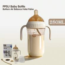 280ml/9oz Heat-Sensitive PPSU Baby Bottle With Bottom Air Balance Hole/Valve, Gravity Ball Feeding Bottle, Wide-Neck Milk Bottle,Perfect Holiday Gift - Multicolor - View 13