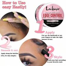 lockmio Women's Edge Control Gel 4Oz, Strong Hold Edge Control Wax, Smooth Frizz And Flyaways, Suitable For Braided Hairstyles, Moisturizing Formula, Non-Greasy, No White Residue, Daily Hair Care, High Shine, Suitable For All Hair Types Women - Full Size - View 8