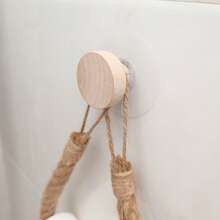 1/2 buah Tempat Tisu Toilet Mudah Dipasang, Rak Handuk Penyimpanan Kamar Mandi, Gantungan Tali Tanpa Bor, Tempat Tisu Toilet, Dekorasi Kamar Mandi, Penyimpanan Aksesori Kamar Mandi Kreatif - gaya1 - View 4