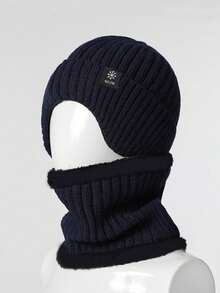 Men's Thick Wool Earflap Knit Hat, Perfect Gift For Father, Ideal Warm Clothing For Autumn - Multicolor - View 14
