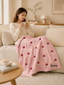 1 buah Selimut Rajut Bordir Teks Personalisasi, Pola Jacquard Jamur Dekoratif, Tepi Rapi, Cocok untuk Selimut Lempar di Dalam Rumah, Ruang Tamu, Samping Tempat Tidur, Sofa, Area Istirahat, Hadiah Liburan Bermakna untuk Keluarga, Kerabat, dan Pasangan Terdekat - MultiWarna - View 6