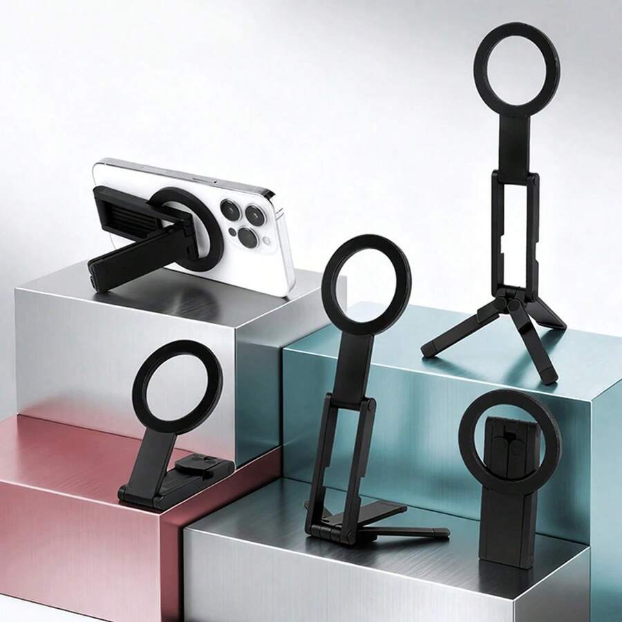 Giá đỡ điện thoại nam châm gấp gọn mini để bàn, chân máy tripod cầm tay siêu mỏng, gậy selfie di động cho chụp ảnh và livestream - Nhiều màu - Xem 1