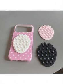 3pcs Combination Suction Cup Strawberry Silicone Suction Cup/Heart Silicone Suction Cup Phone Stand Sticker, Silicone Suction Cup Phone Sticker, Compatible With All Apple Models And Android Tablets, Cute Gift For Girls - Multicolor - View 20