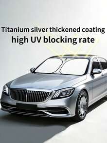 Car Windshield Sunshade, Heat Insulation Device, Anti-Glare Sunshade, Car Front Windshield Sunshade, Car Window Sunshade, Car Sunshade Panel. Easy To Install, Suitable For Installation Inside The Front Windshield, Helps Prevent Sunlight From Hitting The Dashboard And Interior. - One Size Fits All - View 7