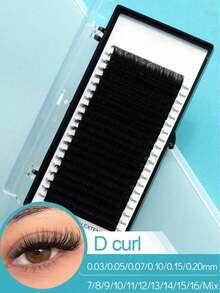Eyelash Extensions C CC D Curl Russian Volume Lashes Thickness Eyelash Clusters, Eyelash Clusters, Individual Lashes, False Eyelashes - D - View 1
