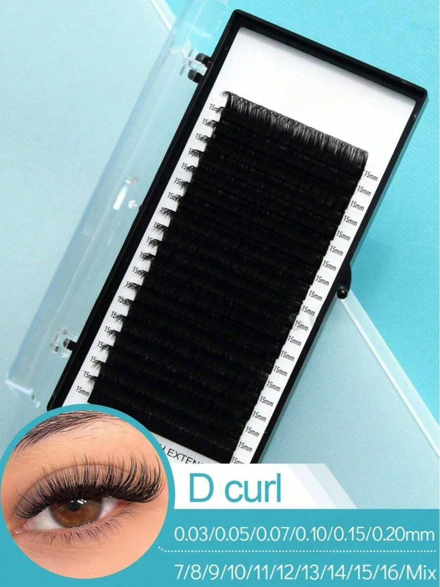Eyelash Extensions C CC D Curl Russian Volume Lashes Thickness Eyelash Clusters, Eyelash Clusters, Individual Lashes, False Eyelashes - D - View 1