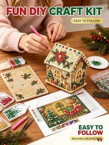 3D Christmas House Diamond Painting Set, Adult Version, Holiday Decoration, Handmade Christmas Tree Ornament, Home Craft Gift - Sets - View 5