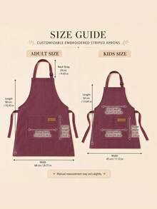 Custom Name Embroidered Cooking Apron With Pockets, Kitchen Apron For Adults & Kids, Perfect Holiday Gift For Mom, Cooking Lovers & Little Chefs - Multicolor - View 6
