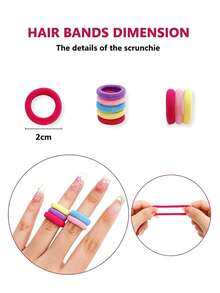 200 cái dây buộc tóc mini nhỏ nhiều màu co giãn cao, băng buộc tóc cao su cơ bản đơn giản tiện dụng, quà tặng học sinh, phụ kiện tóc dùng hàng ngày (giao màu ngẫu nhiên) - Nhiều màu - Xem 5