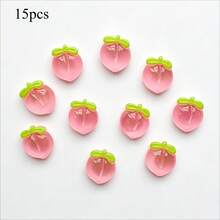 5/10/15pcs Peach Fridge Magnets, Cute 3D Resin Fruit Fridge Stickers, Kitchen Decor Message Board Magnets, Refrigerator Accessories, Home Decor - Multicolor - View 9