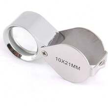 Pocket Magnifying Glass With 10x Magnification, 21 Mm Lens, Compact Handheld Tool For Watch‑Making And Jewellery Processing Work. - 1PC - View 3