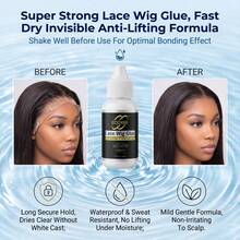 Lace Wig Glue Water-Based Adhesive With Headband And Scraper Tool (Random Color), Suitable For Lace Wigs/Invisible Bonding/Styling, Waterproof Super Sticky Long-Lasting - 38ml - View 2