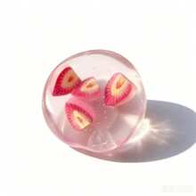 Squishy-Glossy Crystal‑Clear Round , Juicy Vivid Realistic Fruit‑Slice , Soft Springy Portable Hand‑Held ,Squishy,Party Favors For Kids,Finger‑Operated Hand Tool, Ideal Gift For Birthday, Party, - Multicolor - View 9