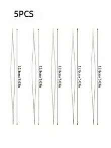 Set Alat Merangkai Manik-Manik Stainless Steel 5 Buah, Termasuk Jarum Manik-Manik, Jarum Berlubang Besar, Jarum Pelubang, dan Aksesoris Pembuatan Perhiasan Kalung DIY - MultiWarna - View 19